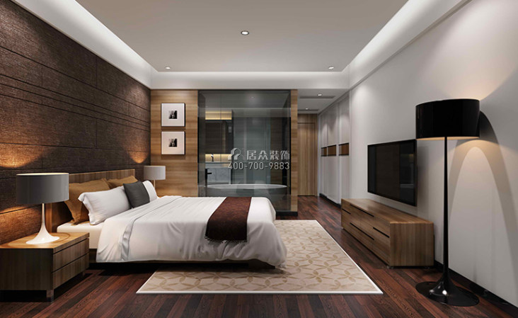 方直珑湖湾164平方米现代简约风格平层户型卧室装修效果图