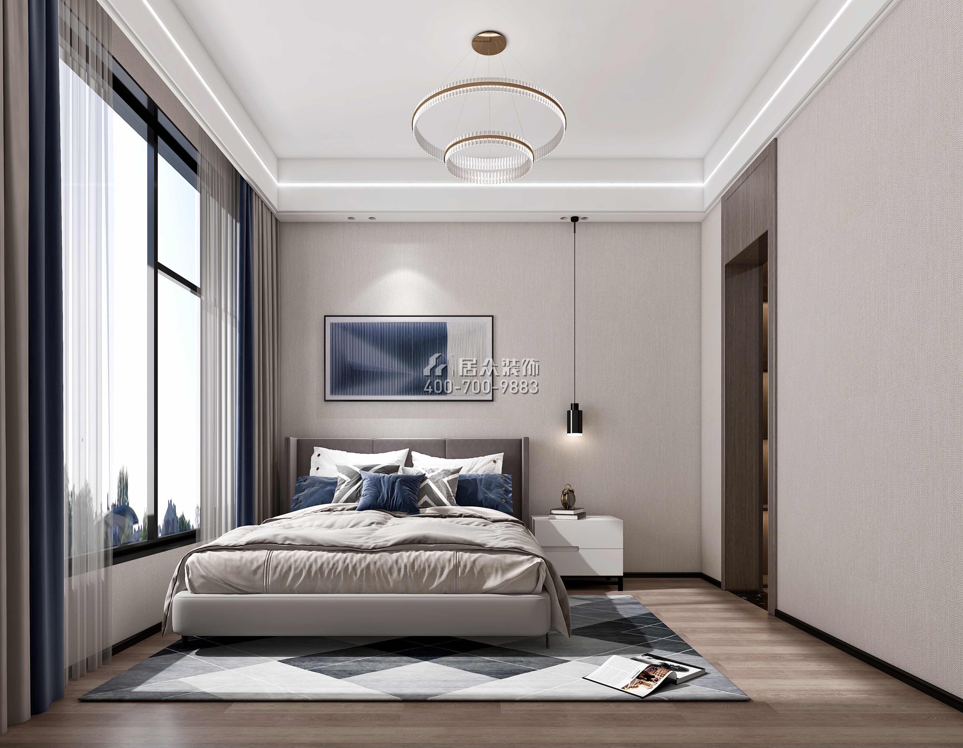 尚东紫御598平方米现代简约风格别墅户型卧室装修效果图
