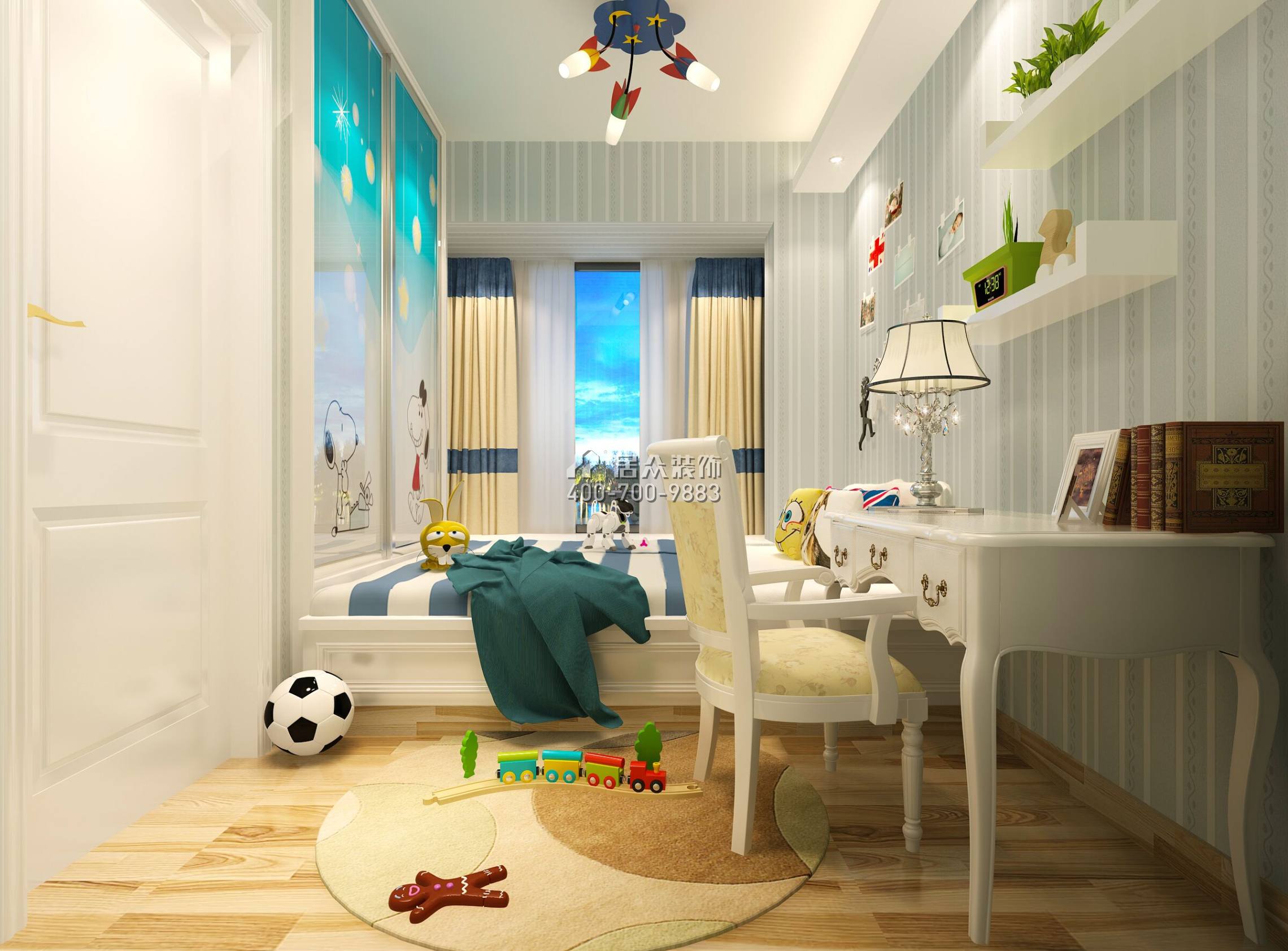 珊瑚天峰170平方米欧式风格平层户型儿童房装修效果图