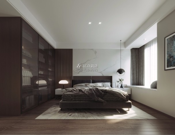 银湖蓝山润园二期232平方米现代简约风格平层户型卧室装修效果图
