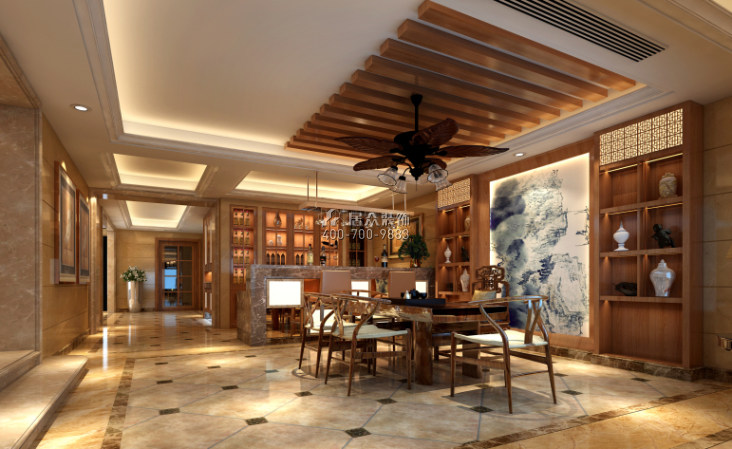 保利东江首府260平方米欧式风格平层户型餐厅装修效果图