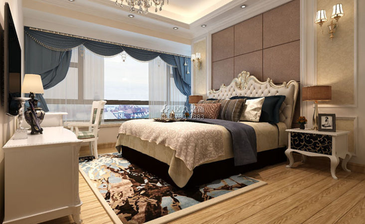 富盈公馆120平方米其他风格平层户型卧室装修效果图