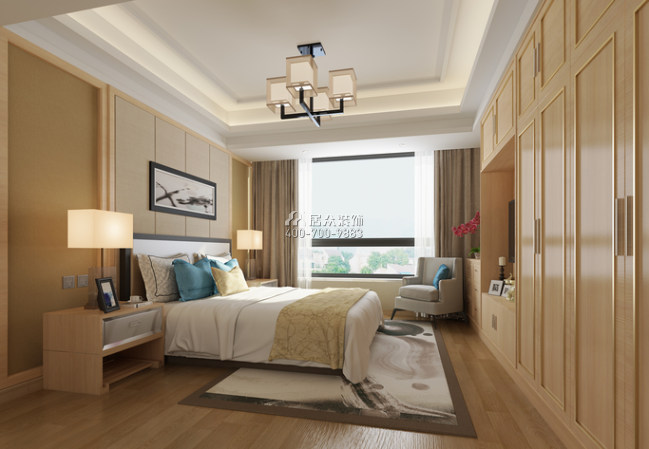 北辰E3160平方米中式風格平層戶型臥室裝修效果圖
