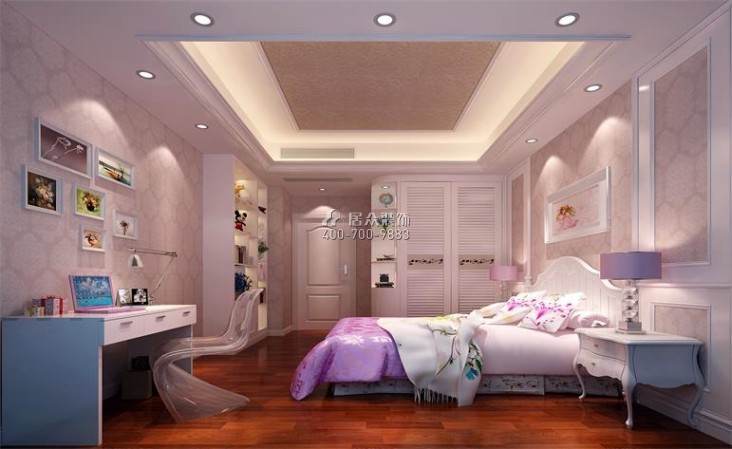 融創紫泉楓丹188平方米歐式風格別墅戶型兒童房裝修效果圖