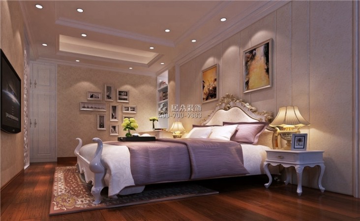 海逸豪庭尚都450平方米欧式风格别墅户型卧室装修效果图