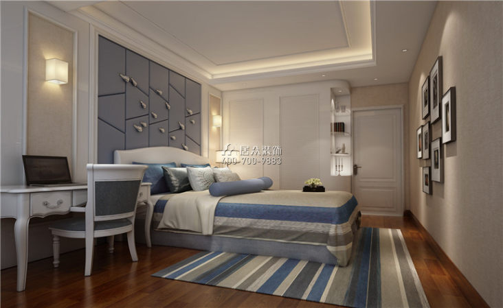 和畅国际166平方米欧式风格平层户型卧室装修效果图