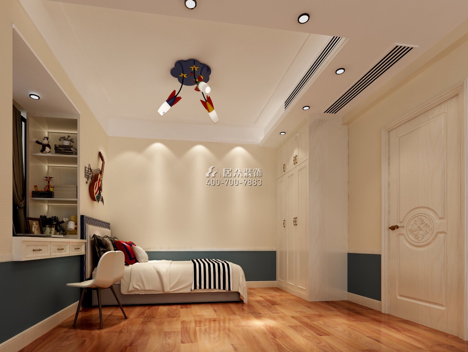 華盈愛琴灣175平方米歐式風格平層戶型臥室裝修效果圖