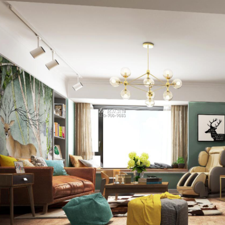 珠江酈城150平方米其他風格平層戶型客廳裝修效果圖