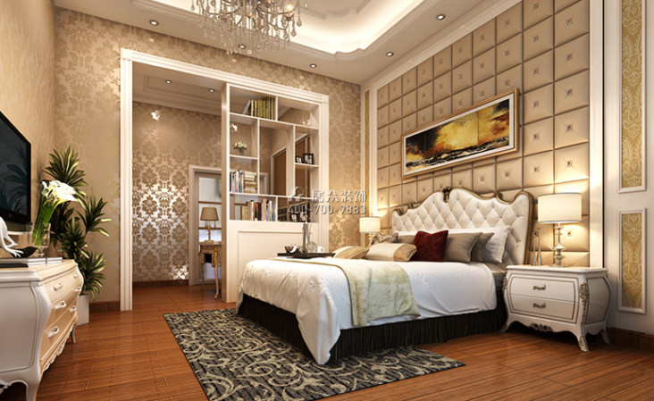 中信御园400平方米欧式风格别墅户型卧室装修效果图
