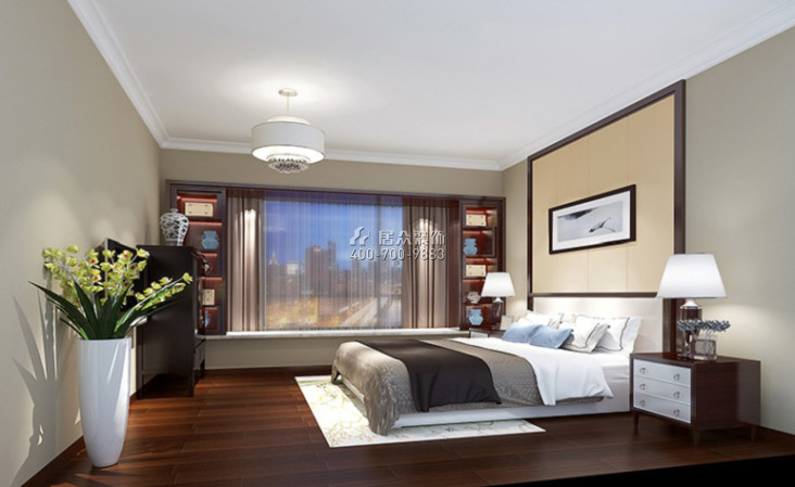 東方天城164平方米中式風格平層戶型臥室裝修效果圖