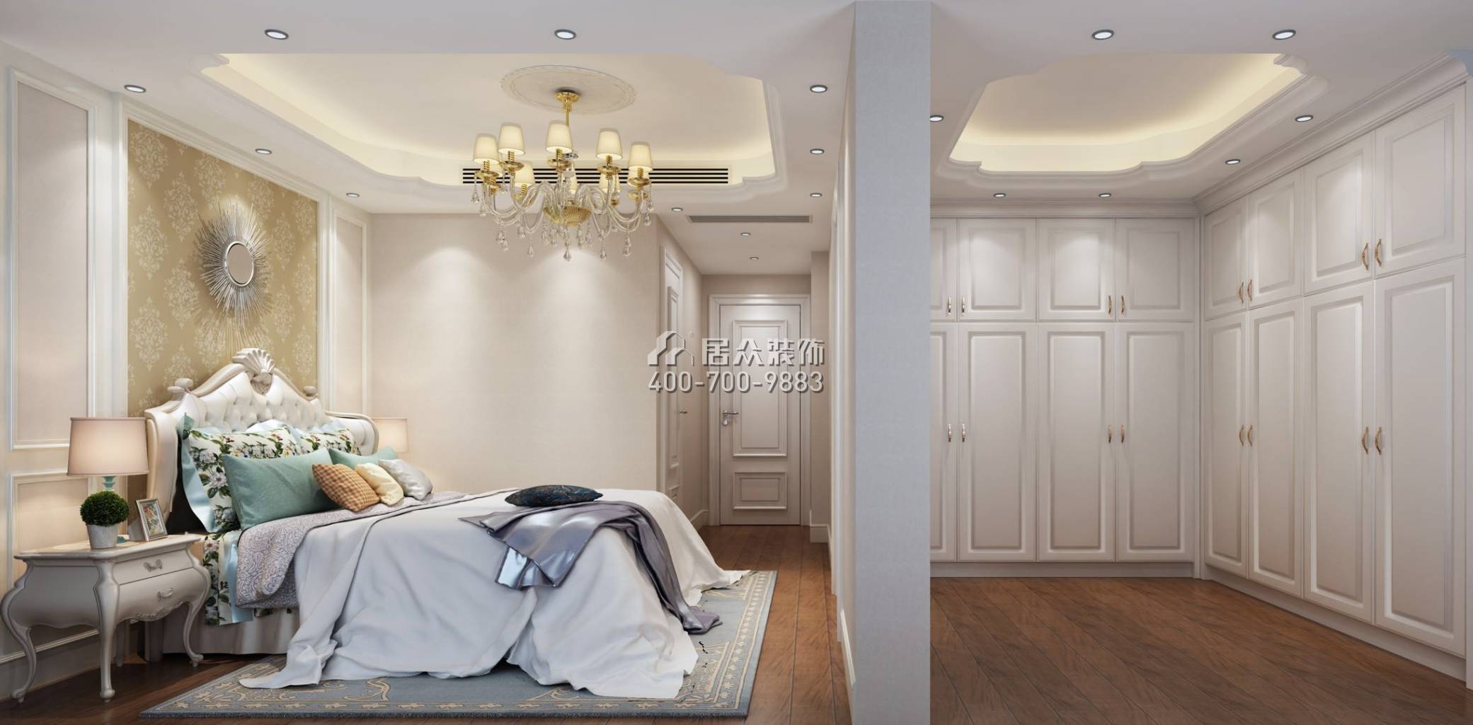 深房传麒山470平方米欧式风格复式户型卧室装修效果图