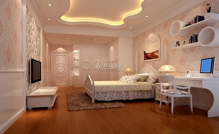 華英城三期120平方米歐式風格平層戶型臥室裝修效果圖