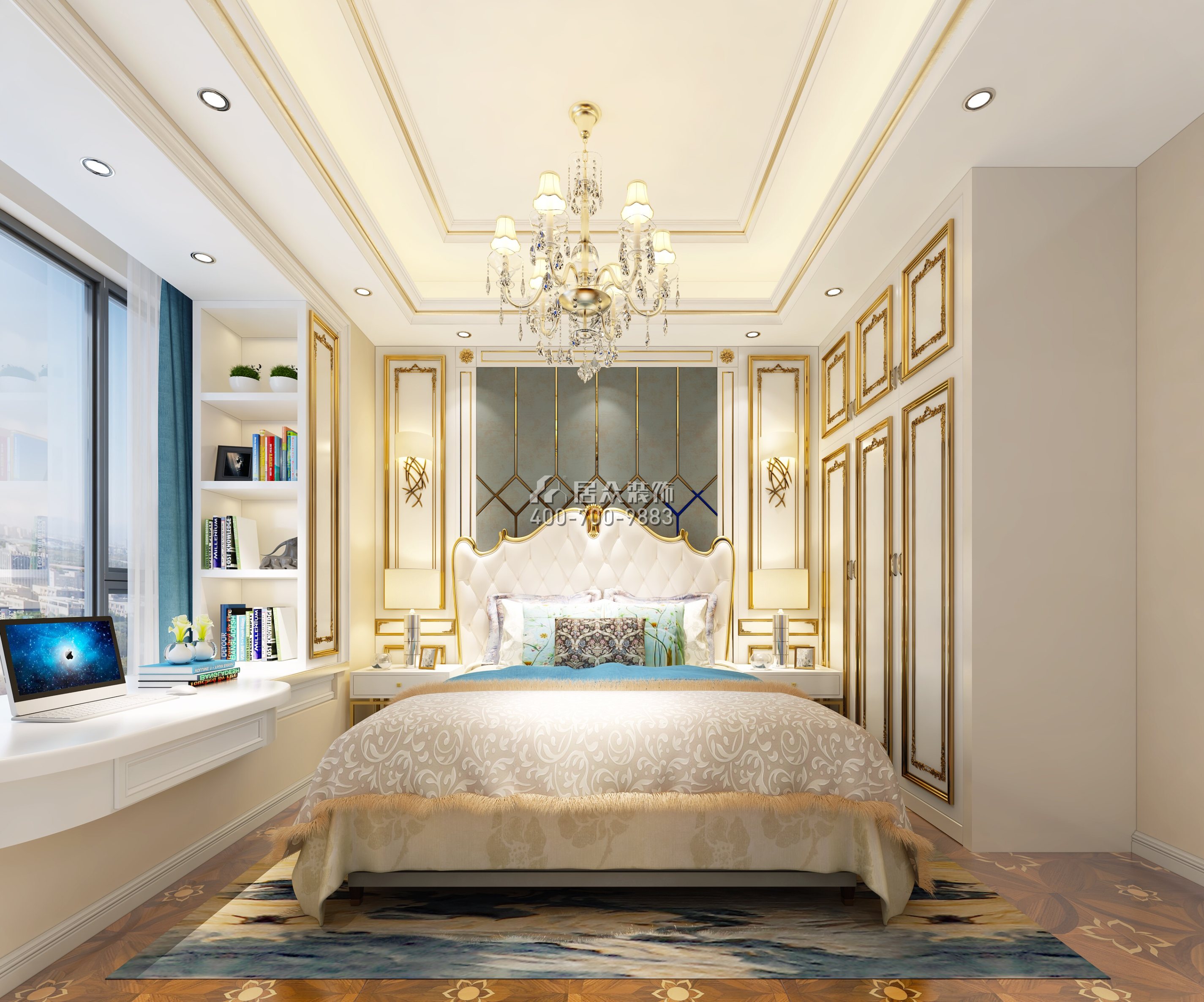 壹方中心148平方米欧式风格平层户型卧室装修效果图