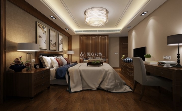 合和新城180平方米欧式风格复式户型卧室装修效果图