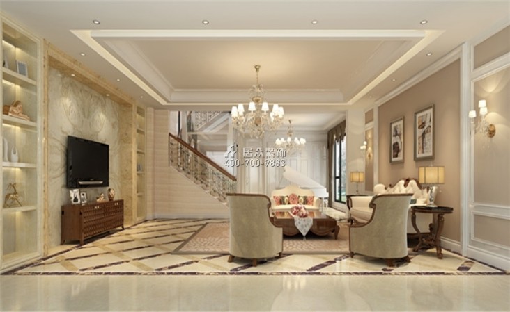 鹭湖宫450平方米欧式风格别墅户型客厅装修效果图