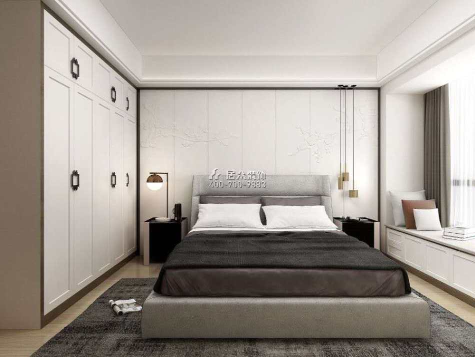 北金城150平方米中式风格平层户型卧室装修效果图