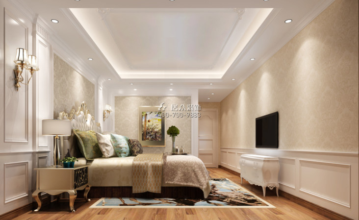 半岛1号200平方米欧式风格平层户型卧室装修效果图