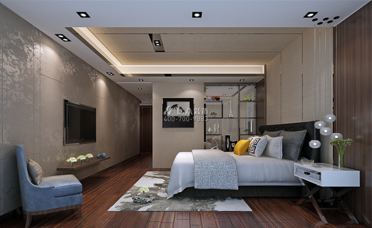 光彩山居岁月家园170平方米现代简约风格平层户型卧室装修效果图