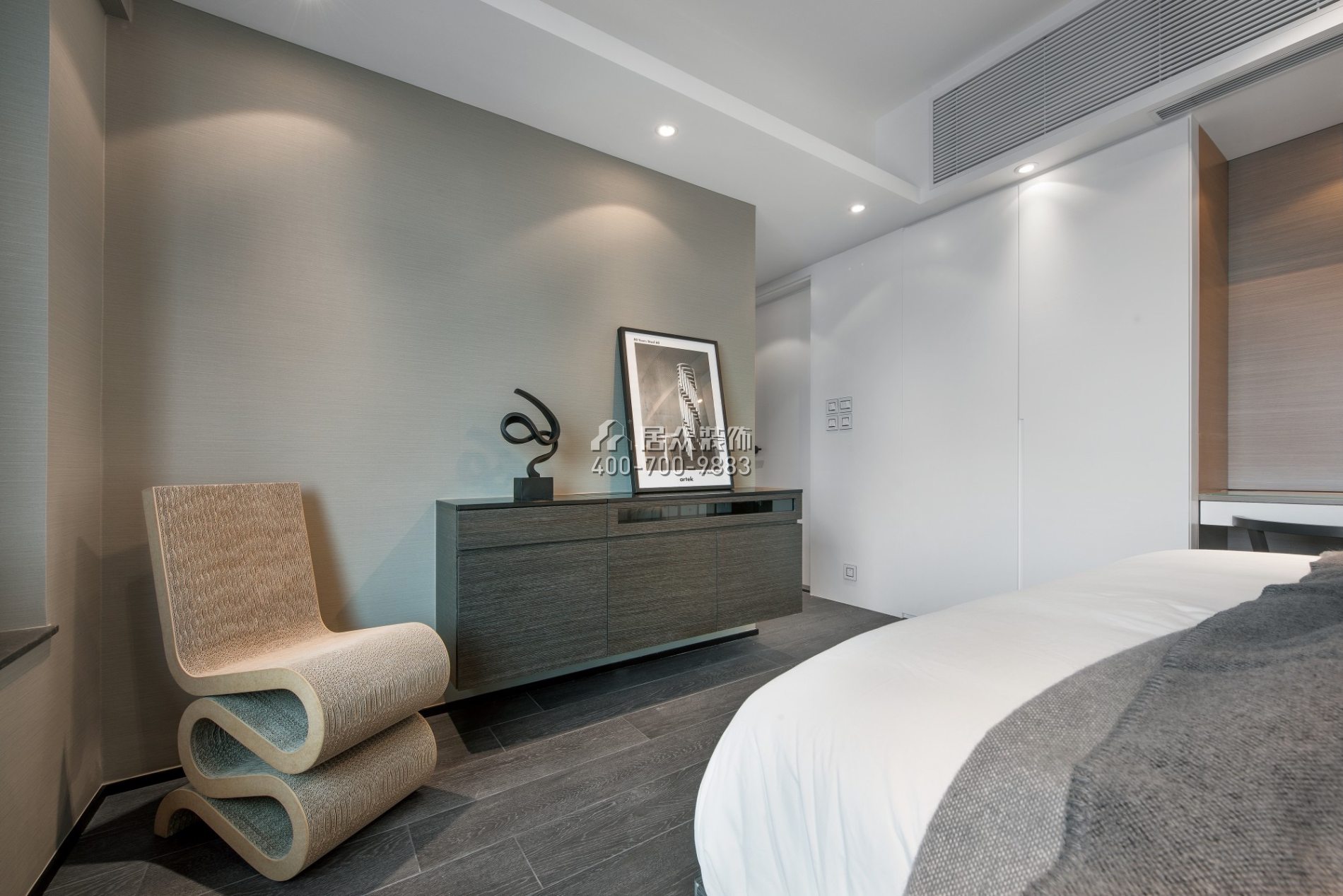 宝能太古城140平方米现代简约风格平层户型卧室装修效果图