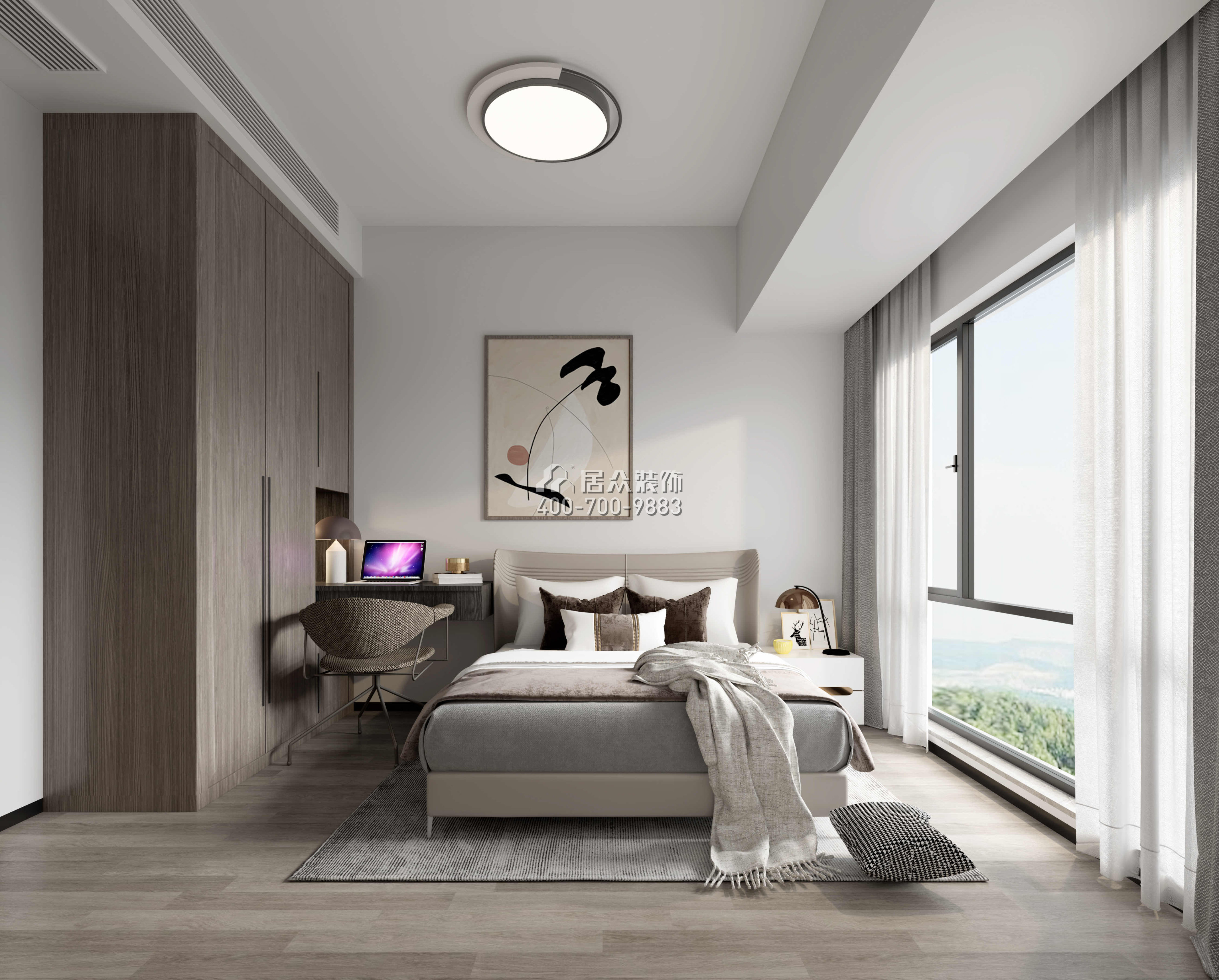 鼎勝金域世家120平方米現代簡約風格平層戶型臥室裝修效果圖