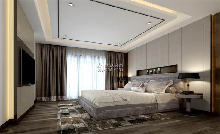 官房都铎城邦183平方米现代简约风格平层户型卧室装修效果图