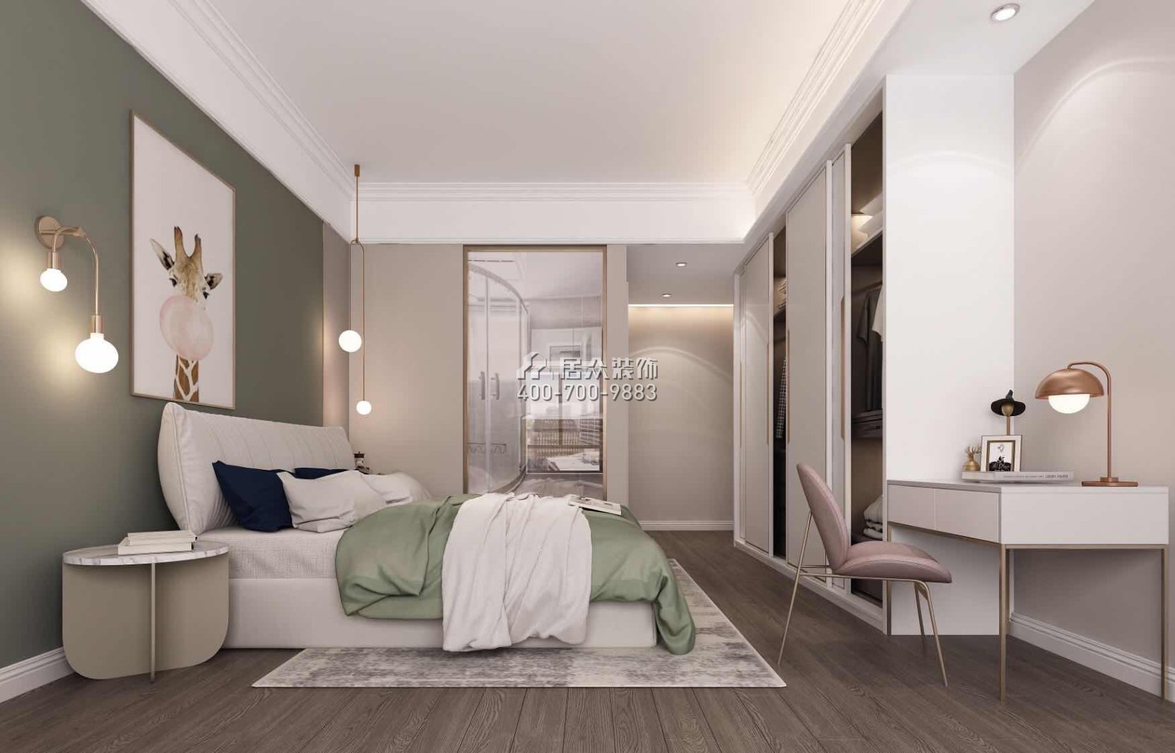 正和中州150平方米现代简约风格平层户型卧室装修效果图