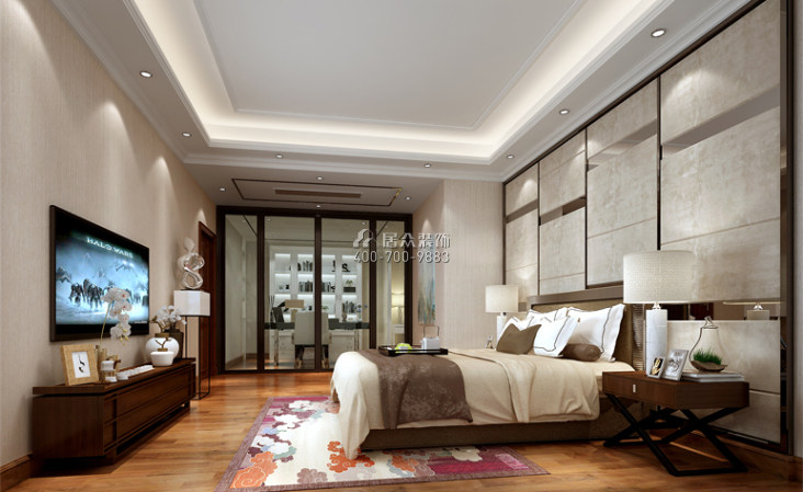 中洲中央公园178平方米其他风格平层户型卧室装修效果图