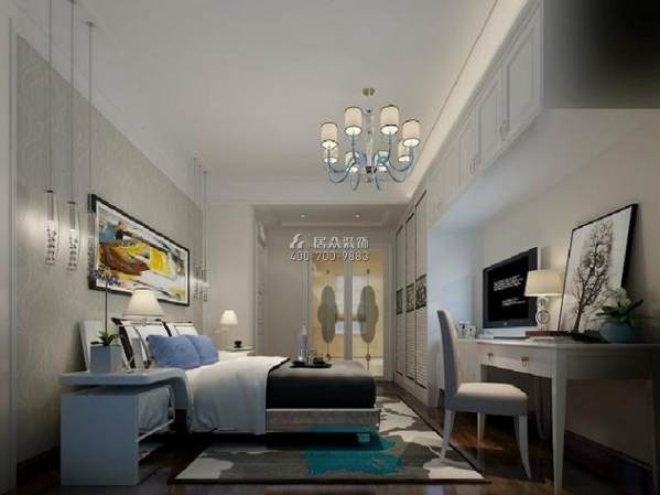 南國豪苑120平方米現代簡約風格平層戶型臥室裝修效果圖