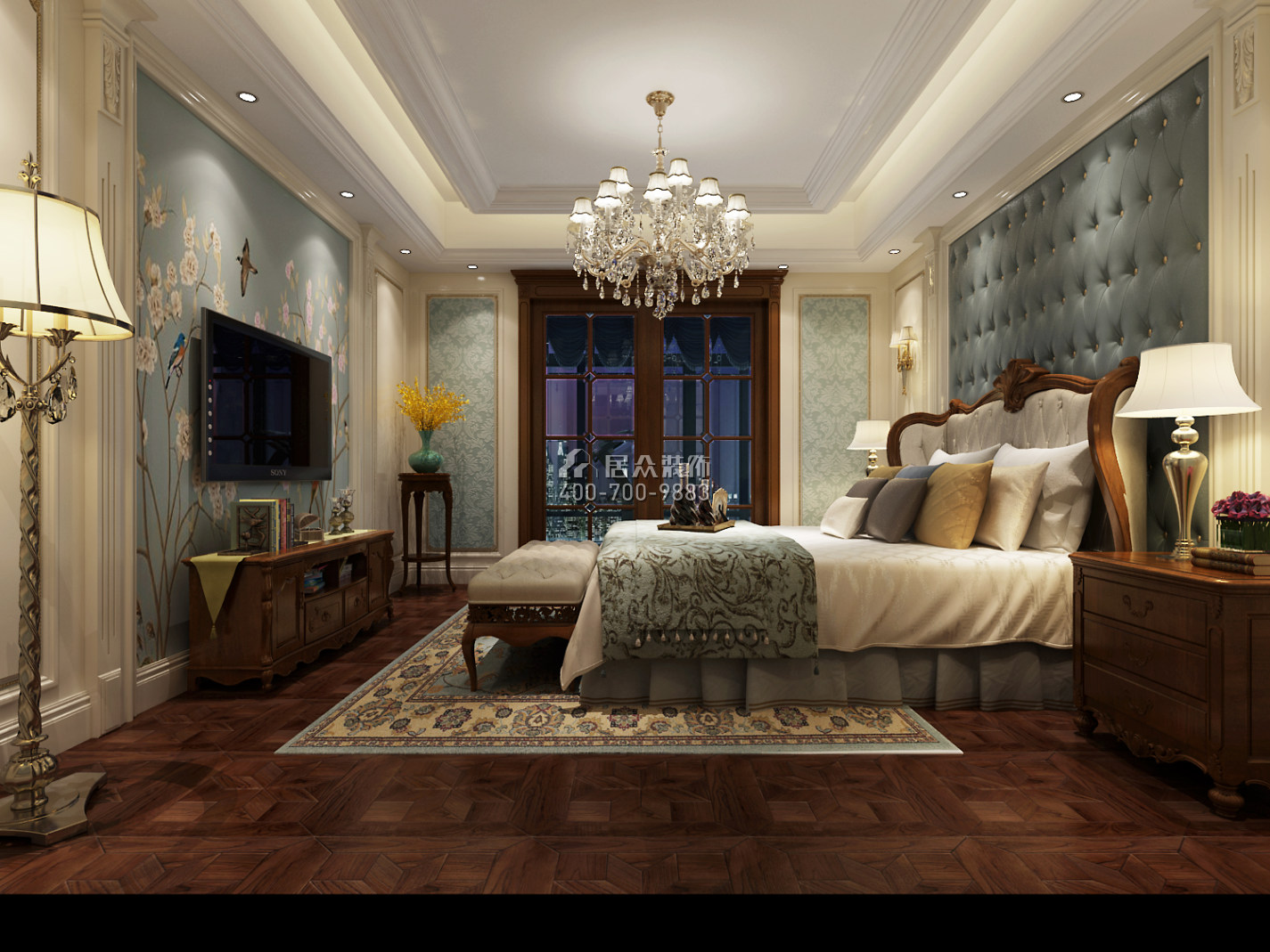 金城苑200平方米歐式風格平層戶型臥室裝修效果圖