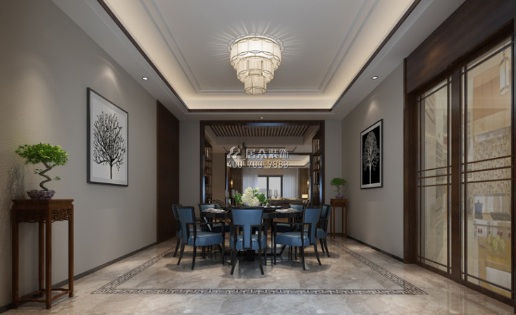 丽景万城260平方米中式风格平层户型餐厅装修效果图