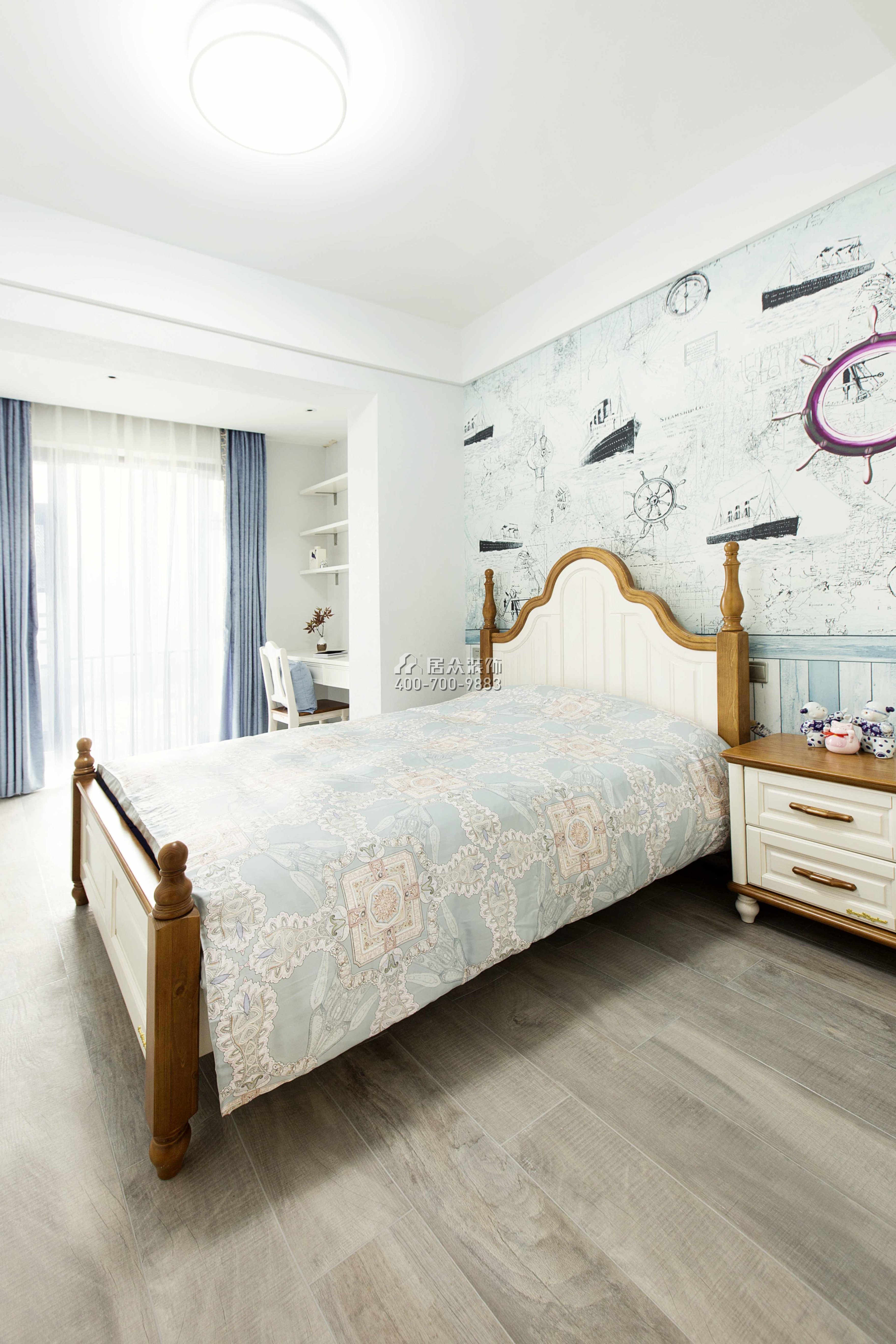 承翰陶柏莉140平方米中式风格平层户型卧室装修效果图