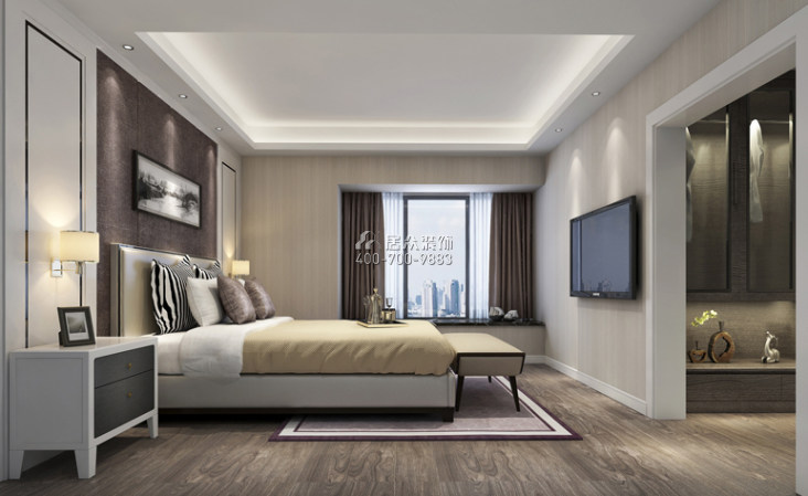 紅樹別院226平方米現代簡約風格復式戶型臥室裝修效果圖