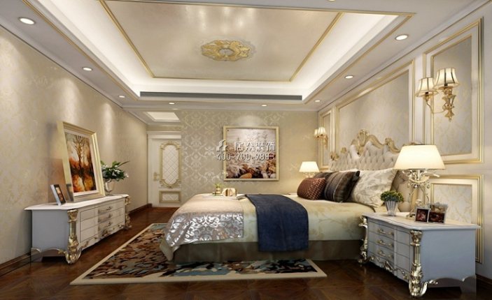 星湖华府143平方米欧式风格平层户型卧室装修效果图