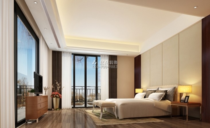 中海珑玺140平方米混搭风格复式户型卧室装修效果图