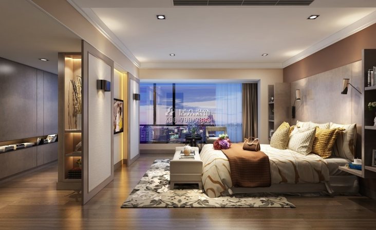 融创嘉德庄园190平方米现代简约风格平层户型卧室装修效果图