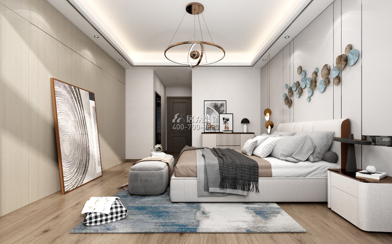 華發新城200平方米現代簡約風格平層戶型臥室裝修效果圖