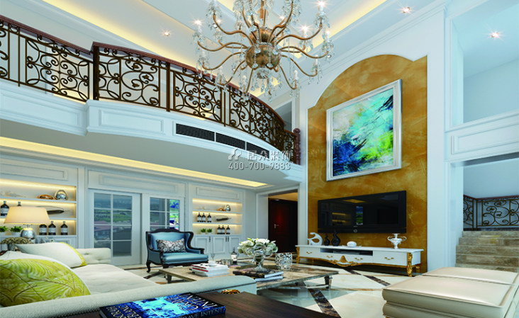 阳光城翡丽湾207平方米欧式风格复式户型客厅装修效果图