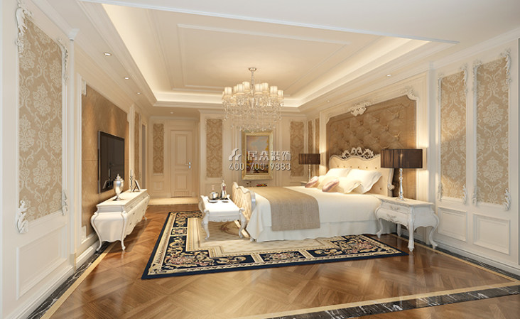 纯水岸300平方米欧式风格平层户型卧室装修效果图