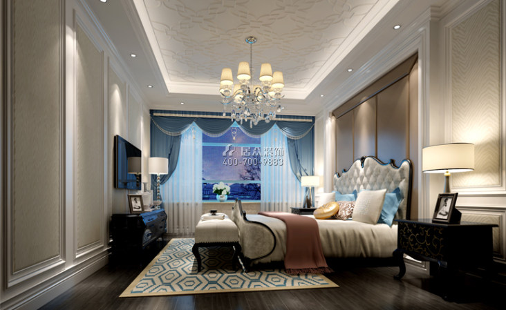 岭秀城330平方米新古典风格平层户型卧室装修效果图