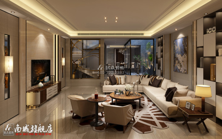 中海天鑒580平方米其他風格別墅戶型客廳裝修效果圖