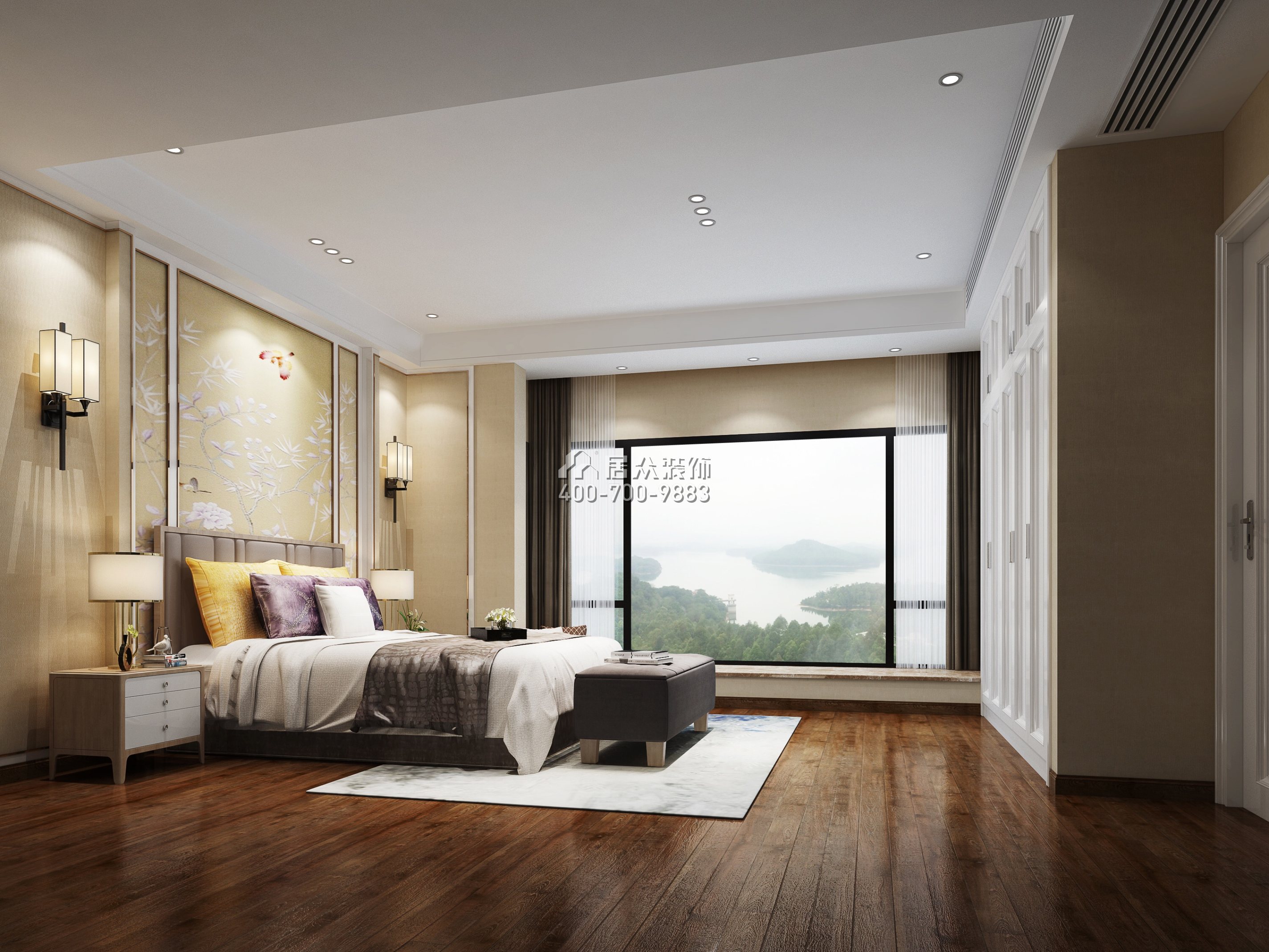 中海九号公馆189平方米新古典风格平层户型卧室装修效果图
