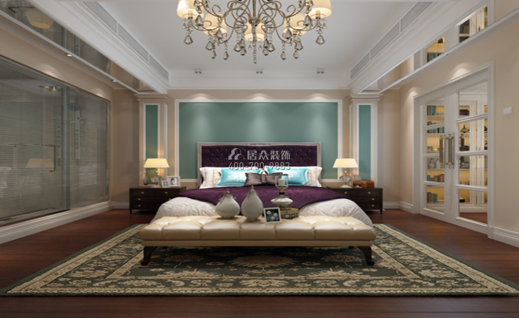 星星凱旋國際120平方米歐式風格平層戶型臥室裝修效果圖