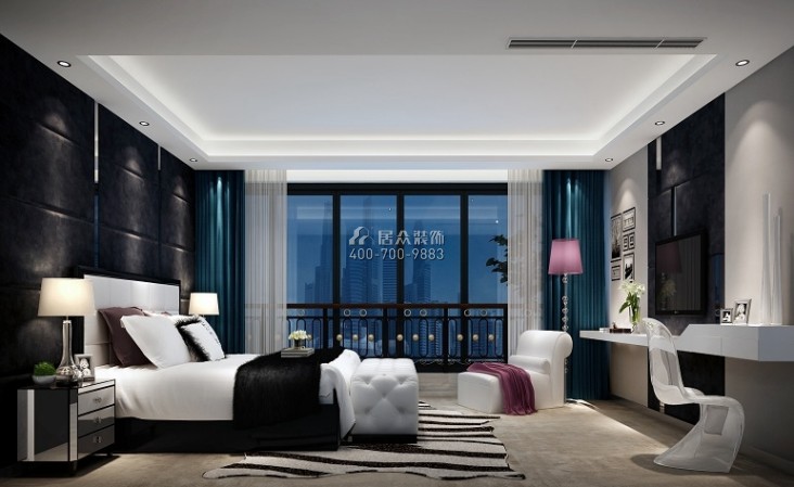 丽晶大厦190平方米现代简约风格复式户型卧室装修效果图