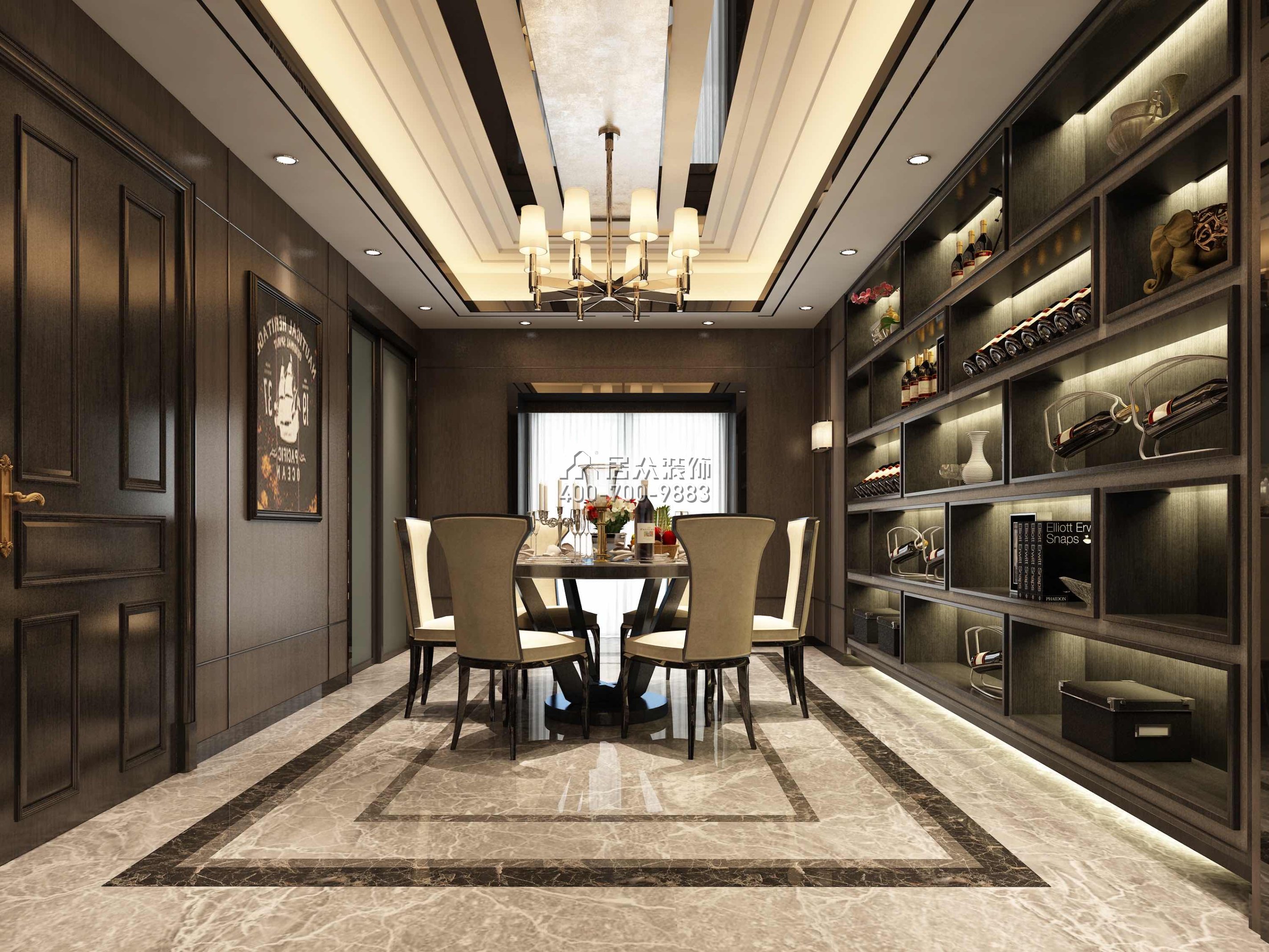 山语清晖218平方米新古典风格平层户型餐厅装修效果图
