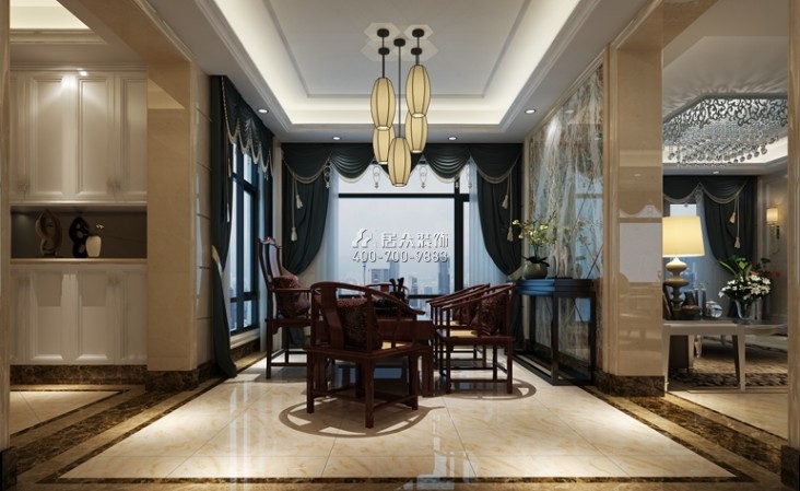 西粤京基城三期143平方米欧式风格平层户型餐厅装修效果图