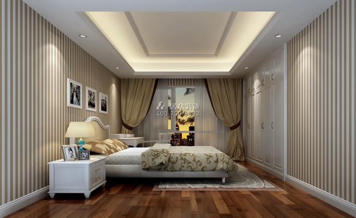 保利国际263平方米欧式风格复式户型卧室装修效果图