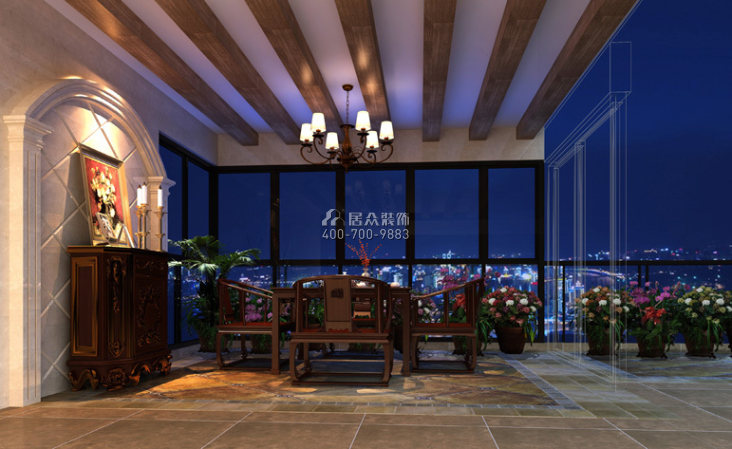 纯水岸九期300平方米欧式风格平层户型客厅装修效果图