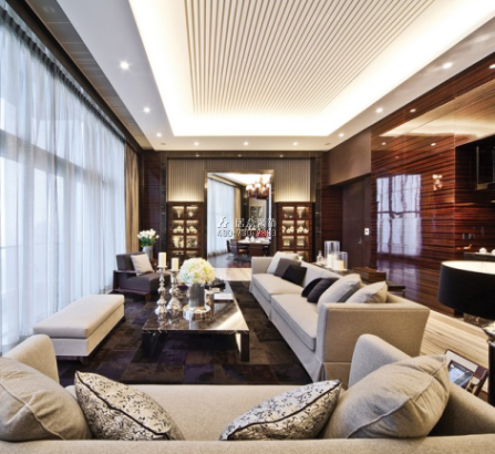 湘江豪庭260平方米現代簡約風格復式戶型客廳裝修效果圖