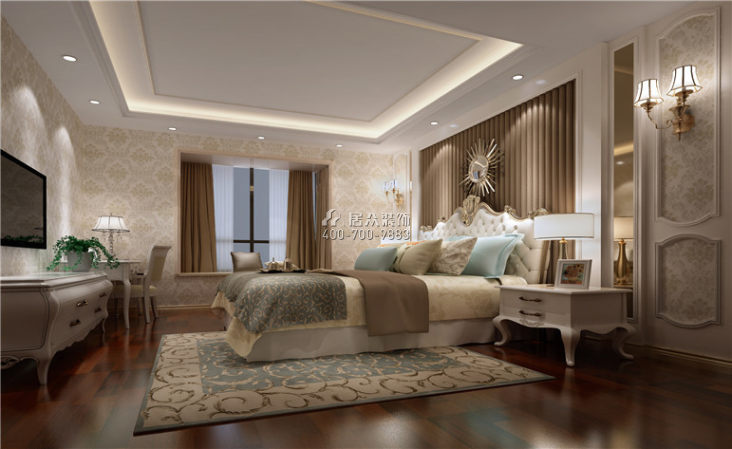和畅国际166平方米欧式风格平层户型卧室装修效果图