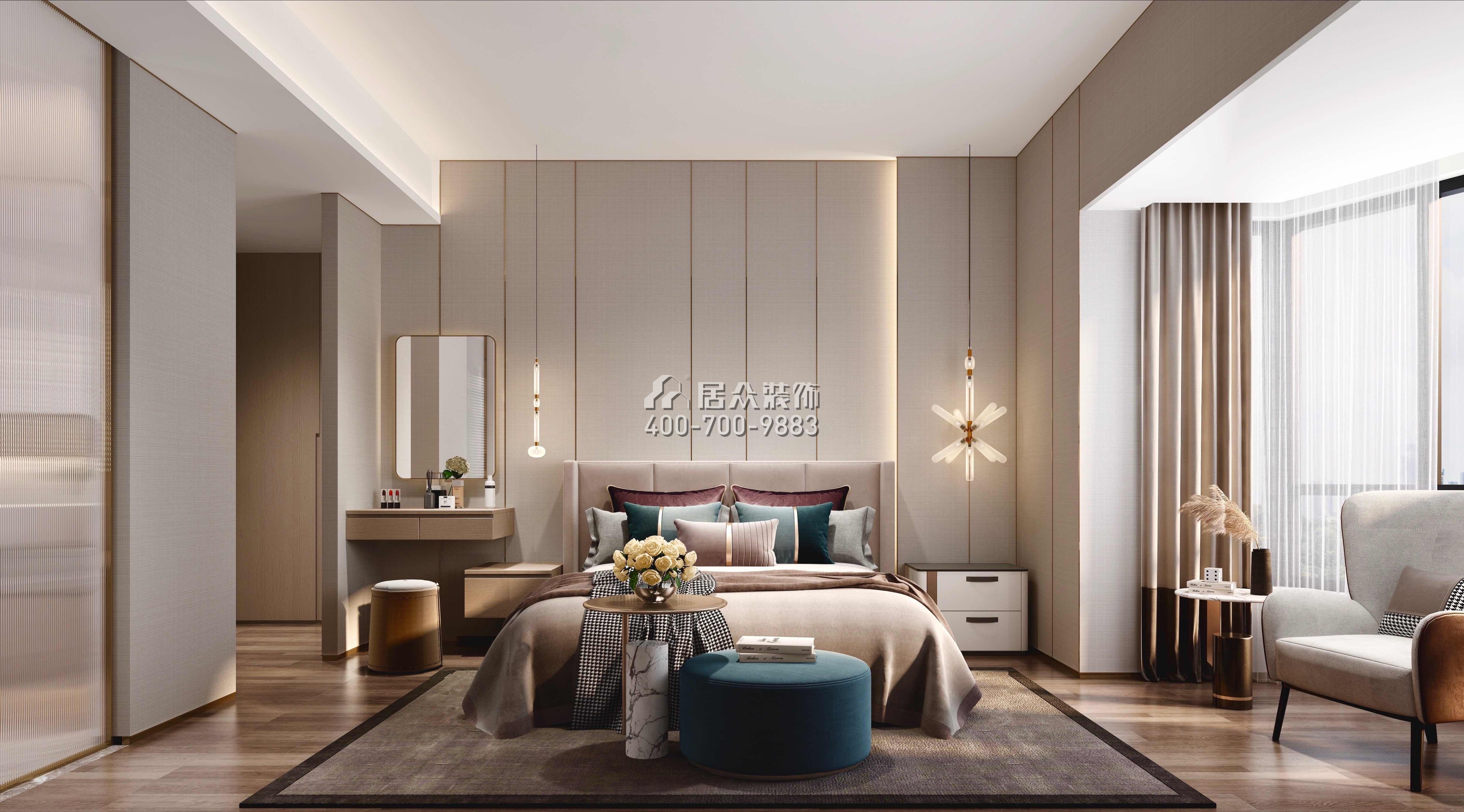 招商海月130平方米现代简约风格平层户型卧室装修效果图